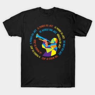 The World Of Jazz Multilingual T-Shirt